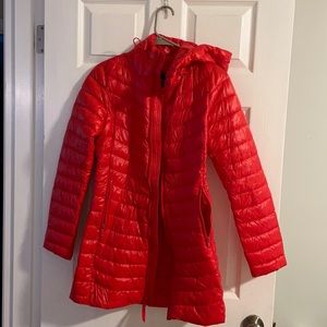 Gap upcycled puffer with nylon shell.